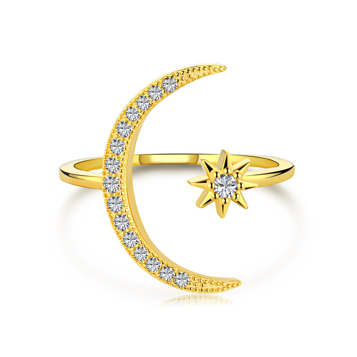 [Clover Jewelry]Eternity Mond &amp; Stern Ring