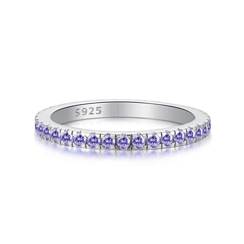 [Clover Jewelry]Zarter funkelnder runder Alltagsring