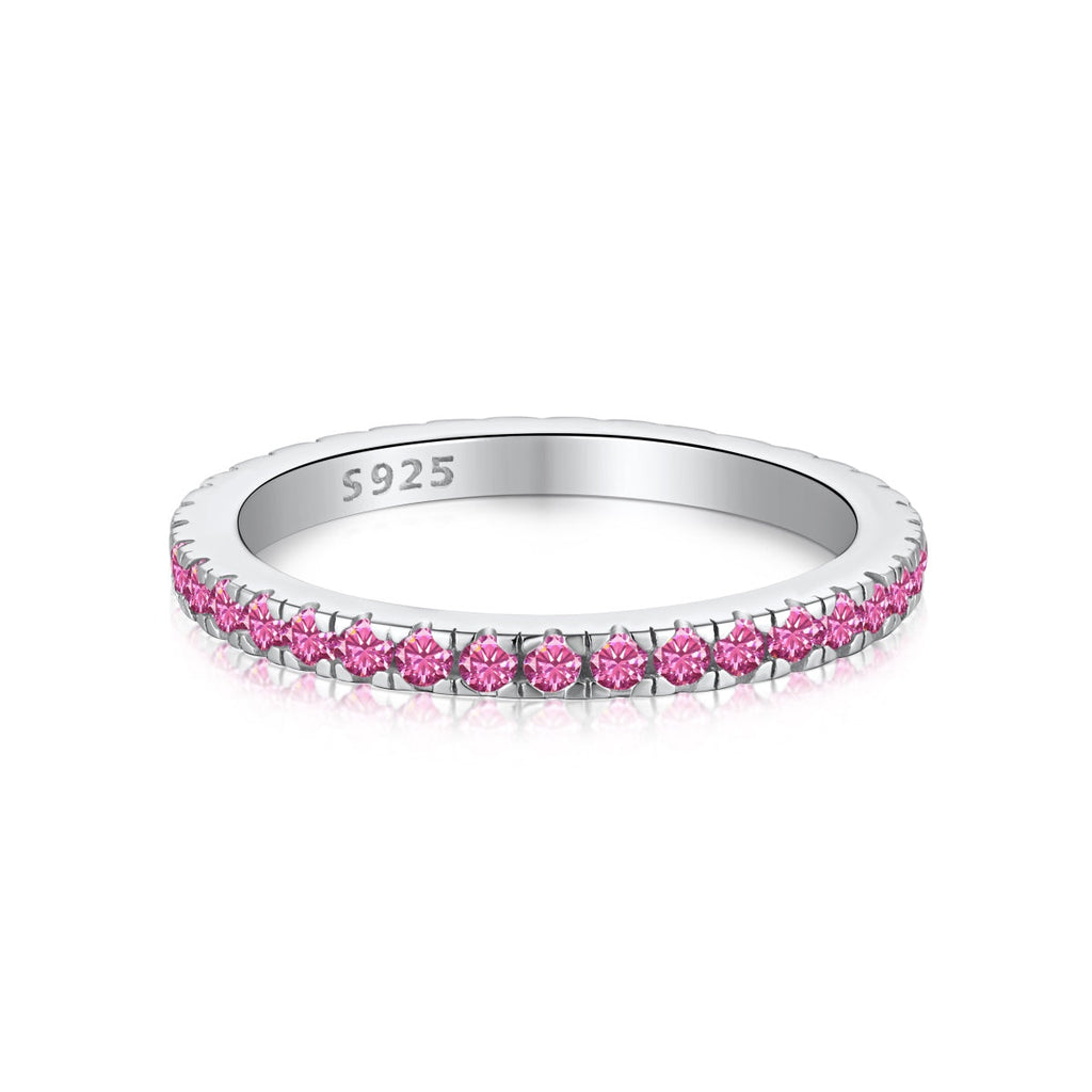 [Clover Jewelry]Zarter funkelnder runder Alltagsring