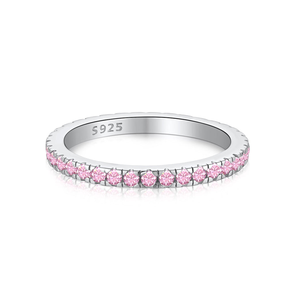 [Clover Jewelry]Zarter funkelnder runder Alltagsring