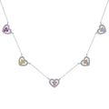 [Clover Jewelry]Sparkling Five Heart Necklace