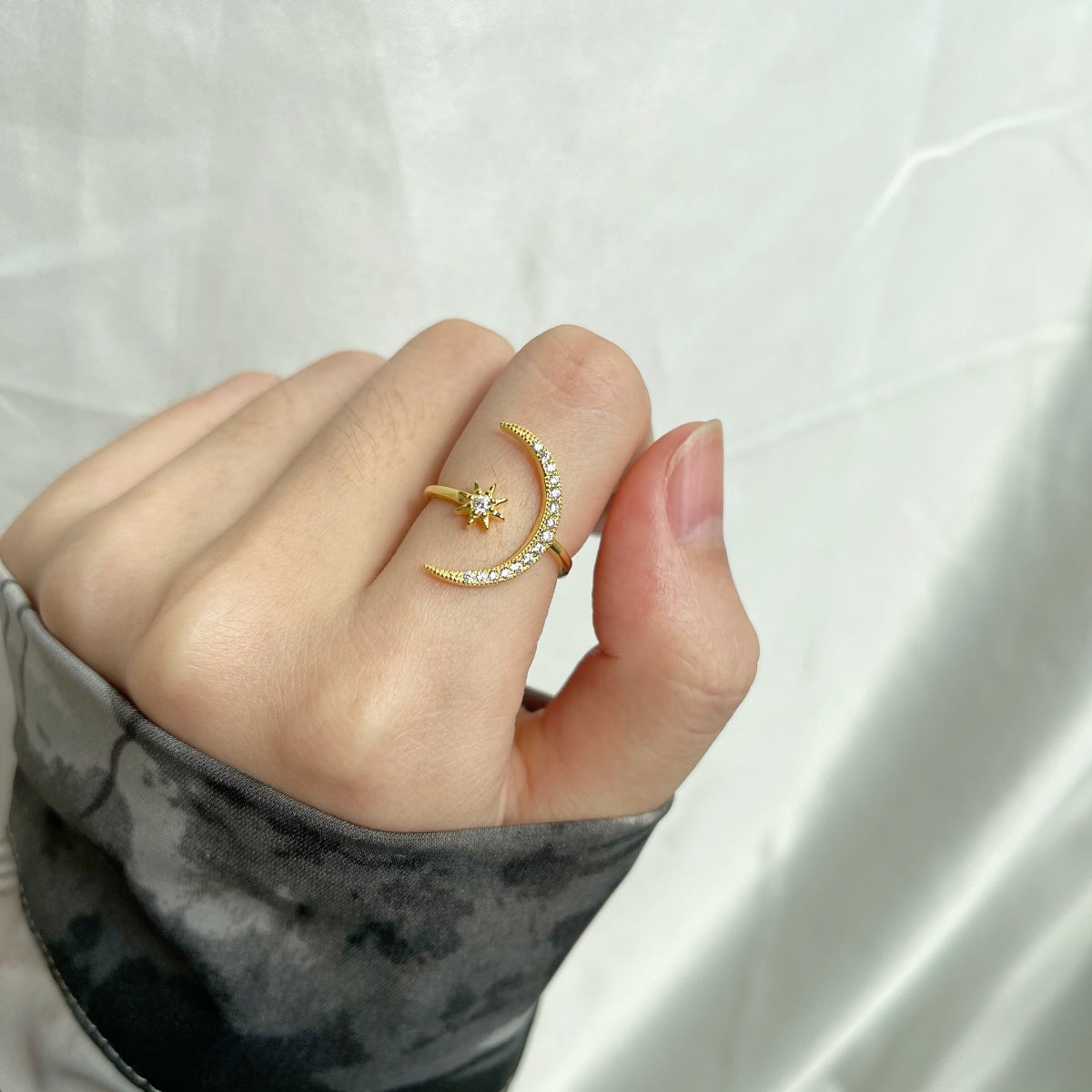 [Clover Jewelry]Eternity Mond &amp; Stern Ring