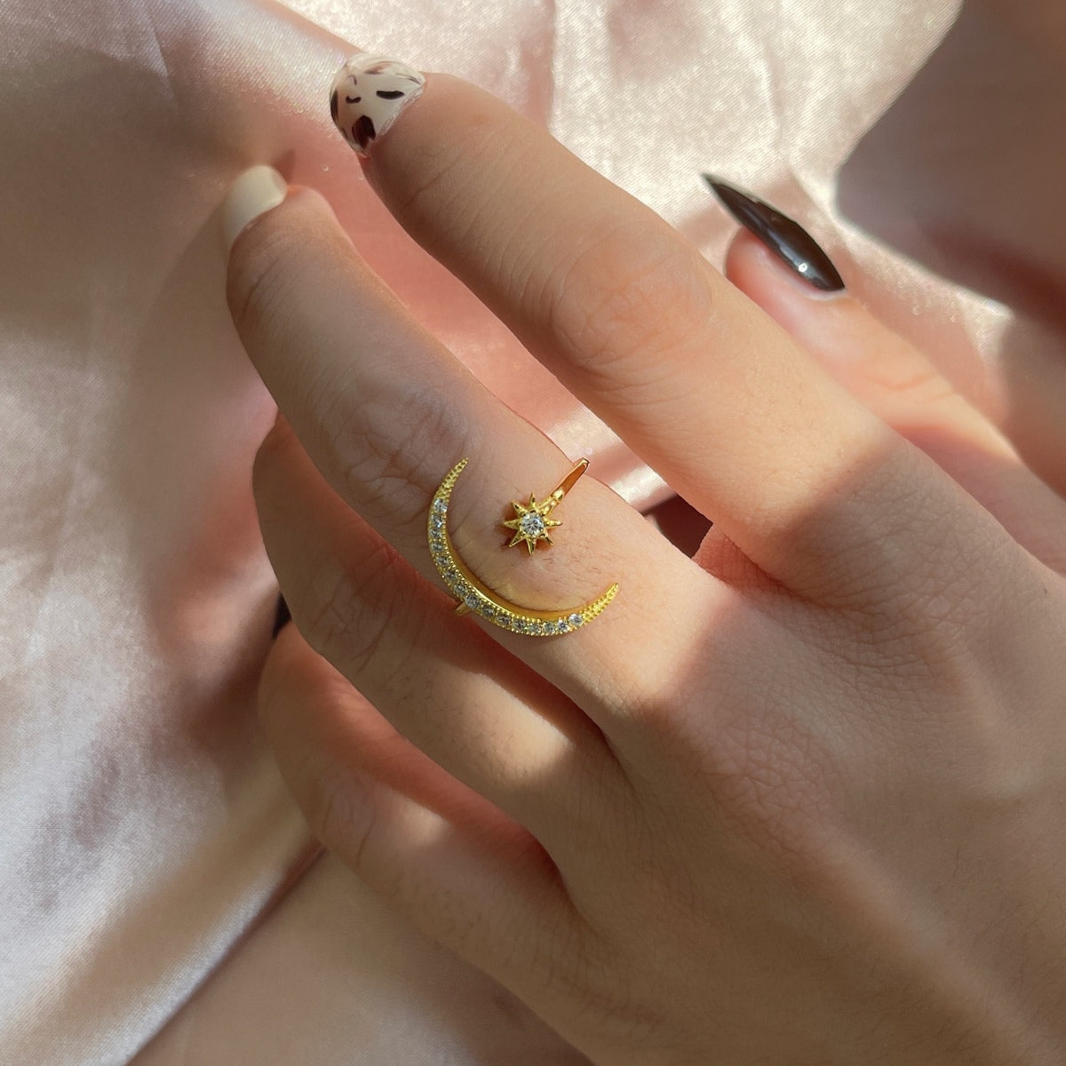[Clover Jewelry]Eternity Mond &amp; Stern Ring