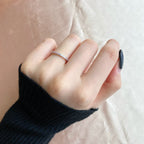[Clover Jewelry]Zarter funkelnder runder Alltagsring
