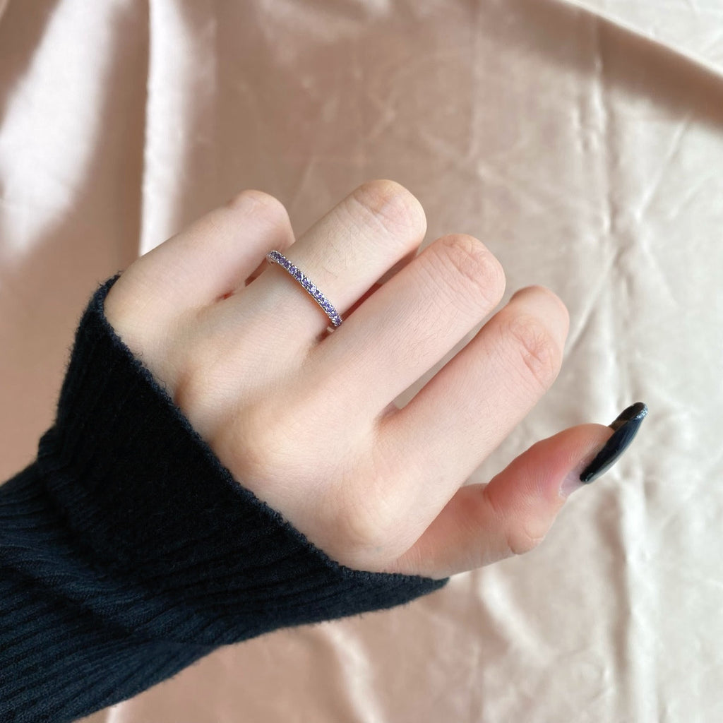 [Clover Jewelry]Zarter funkelnder runder Alltagsring