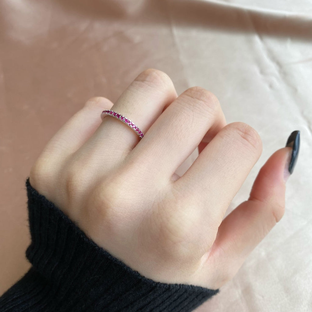 [Clover Jewelry]Zarter funkelnder runder Alltagsring
