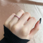 [Clover Jewelry]Zarter funkelnder runder Alltagsring