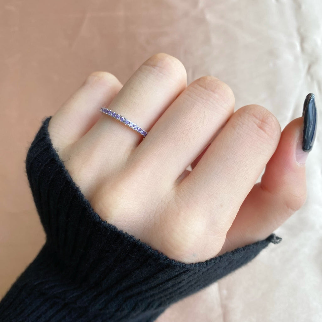 [Clover Jewelry]Zarter funkelnder runder Alltagsring