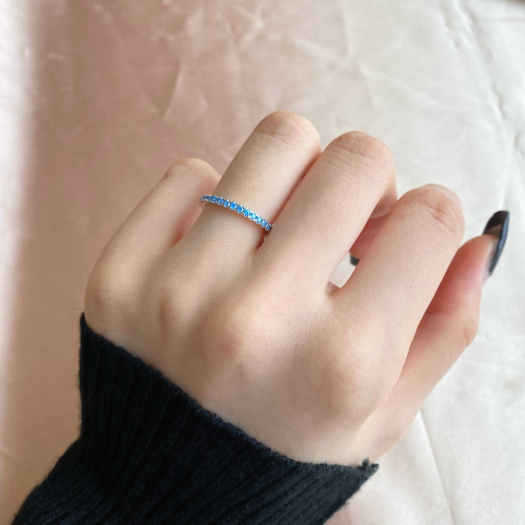 [Clover Jewelry]Zarter funkelnder runder Alltagsring