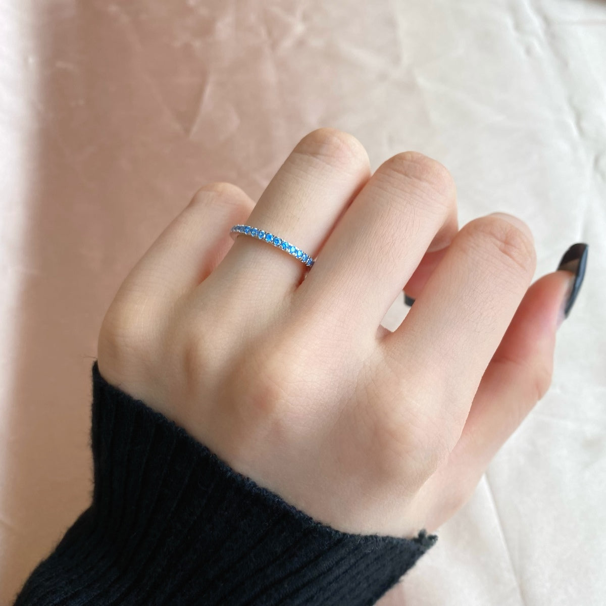 [Clover Jewelry]Zarter funkelnder runder Alltagsring