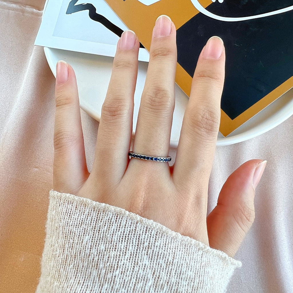 [Clover Jewelry]Zarter funkelnder runder Alltagsring