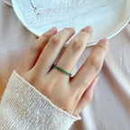 [Clover Jewelry]Zarter funkelnder runder Alltagsring