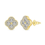 [Clover Jewelry]四つ葉のクローバー型ピアス