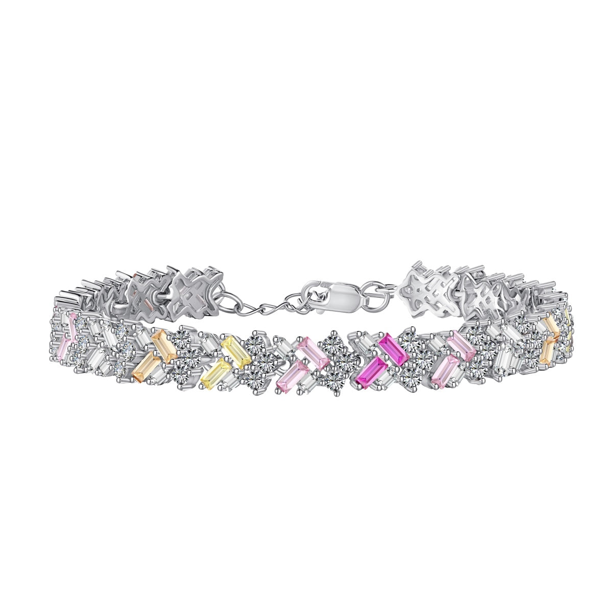 [Clover Jewelery]Dazzling Unique Multi Shape Daily Bracelet