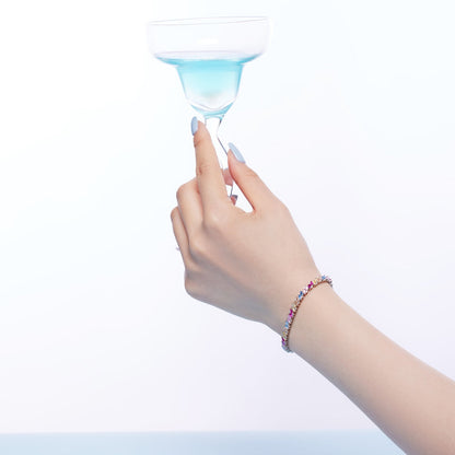 [Clover Jewelery]Ornate Sparkling Multi Cut Party Bracelet