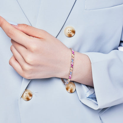 [Clover Jewelery]Ornate Sparkling Multi Cut Party Bracelet