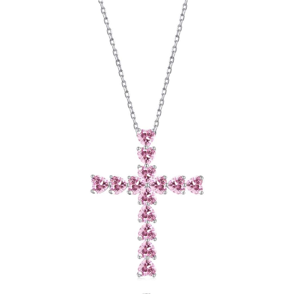 [Clover Jewelry]光り輝くクロス型ネックレス