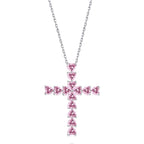 [Clover Jewelry]光り輝くクロス型ネックレス