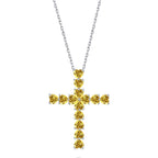 [Clover Jewelry]光り輝くクロス型ネックレス