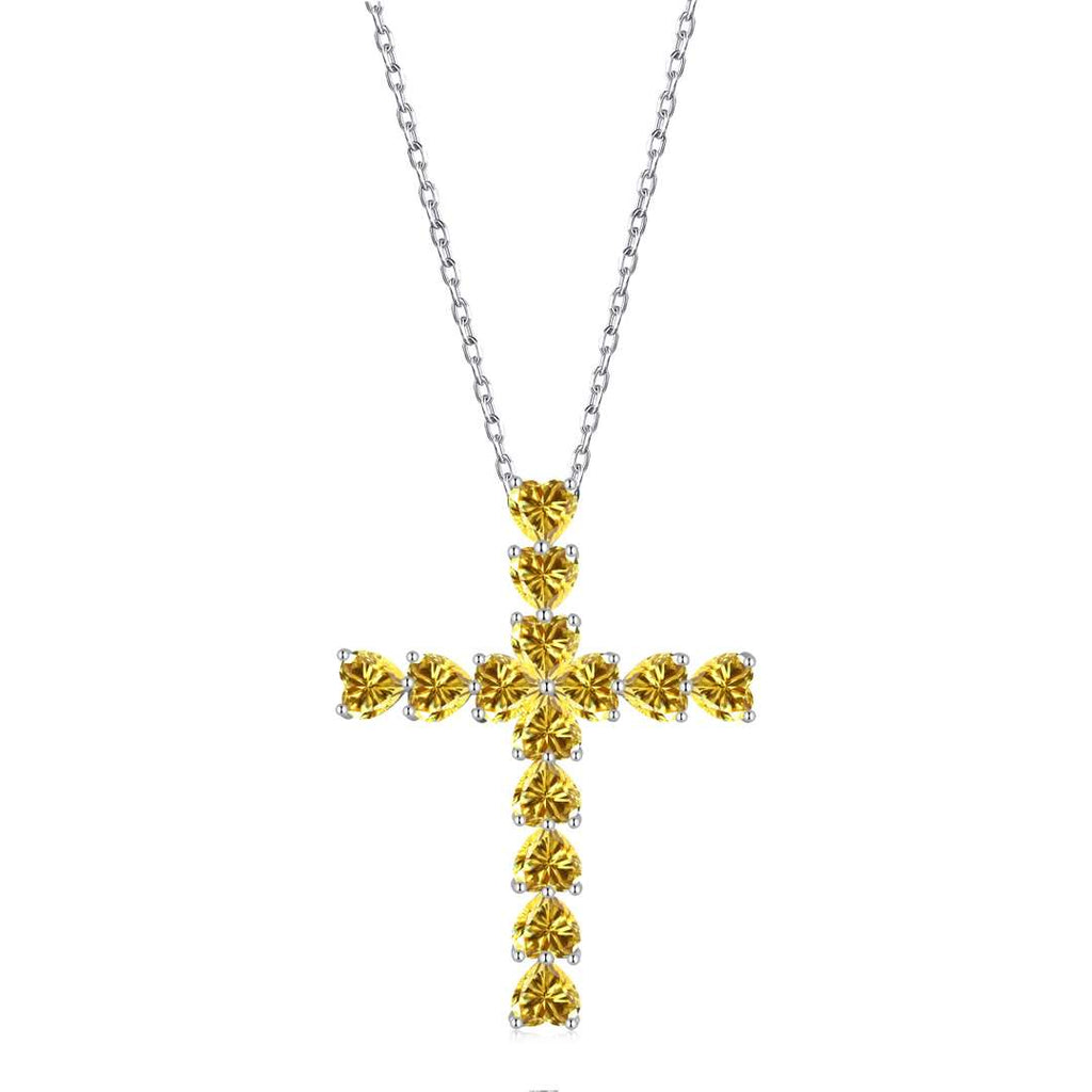 [Clover Jewelry]光り輝くクロス型ネックレス
