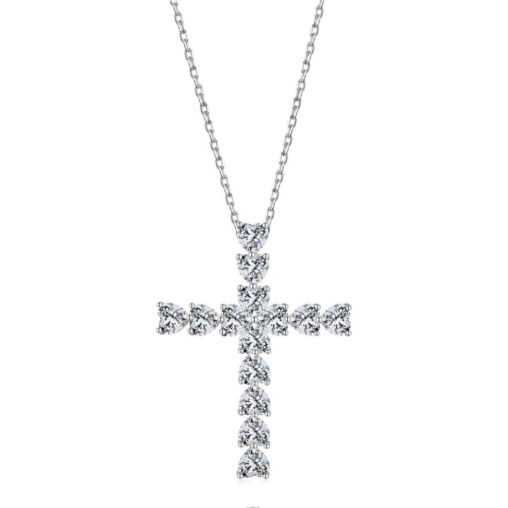 [Clover Jewelry]光り輝くクロス型ネックレス