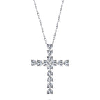 [Clover Jewelry]光り輝くクロス型ネックレス