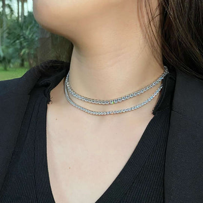 [Clover Jewelery]Elegant Tennis Chain Necklace