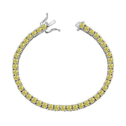 [Clover Jewelery]Ornate Dazzling Round Cut Tennis Bracelet
