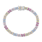 [Clover Jewelry]Funkelndes buntes Smaragdschliff Party Armband