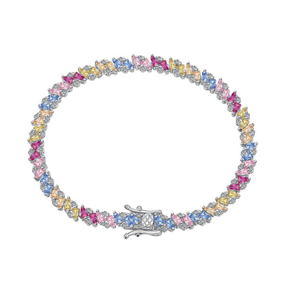 [Clover Jewelery]Ornate Sparkling Multi Cut Party Bracelet