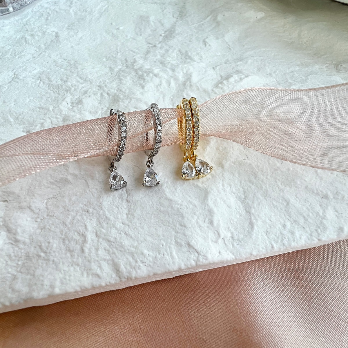 [Clover Jewelry]Luxuriöse geometrische Tropfenohrringe