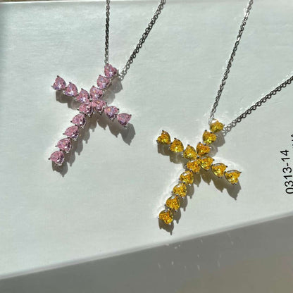 [Clover Jewelery]Radiant Cross Shape Necklace