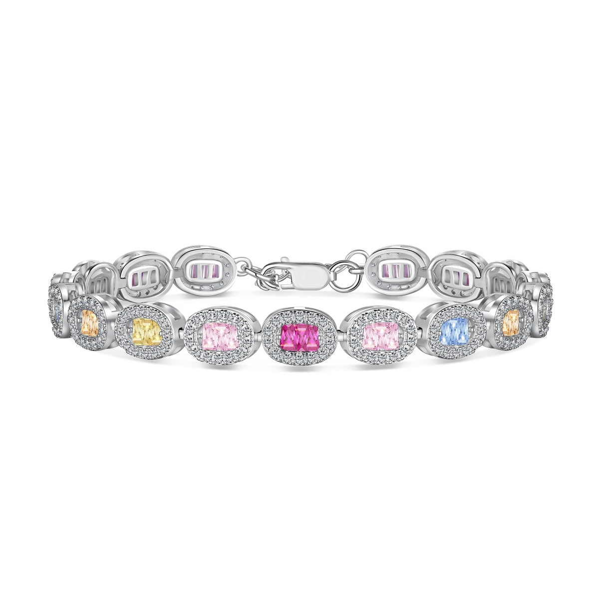 [Clover Jewelry]Exquisites, reich verziertes Smaragd-Schliff-Armband für jeden Tag