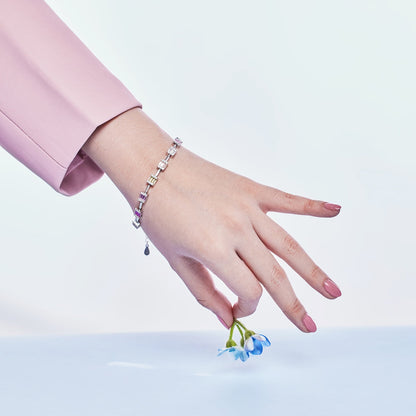 [Clover Jewelery] Zierliches, bezauberndes Armband im Smaragdschliff für jeden Tag