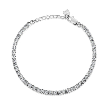 [Clover Jewelery]Sparkling Round Cut Daily Bracelet