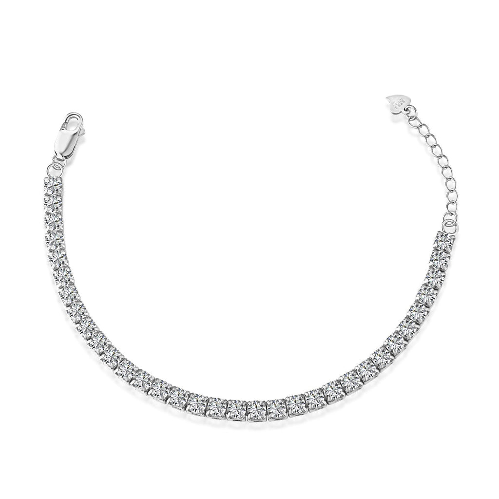 [Clover Jewelry]Funkelndes Tennisarmband im Princess-Schliff