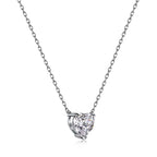 [Clover Jewelry]ハート型メインストーンペンダント鎖骨ネックレス