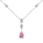 [Clover Jewelry]Funkelnde Halskette mit Tropfenschliff