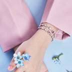 [Clover Jewelry]Exquisites, reich verziertes Smaragd-Schliff-Armband für jeden Tag
