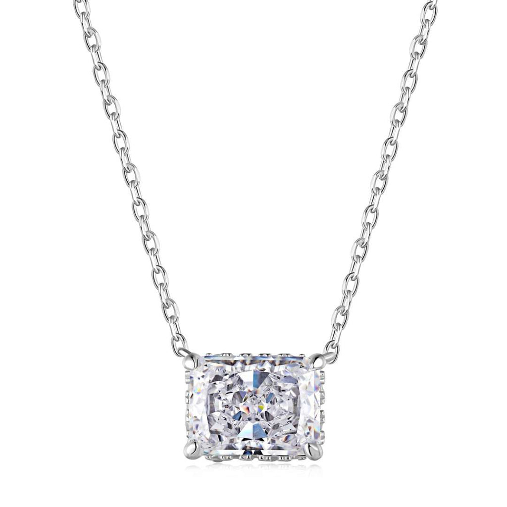 [Clover Jewelry]Luxuriöse quadratische, bunte Halskette