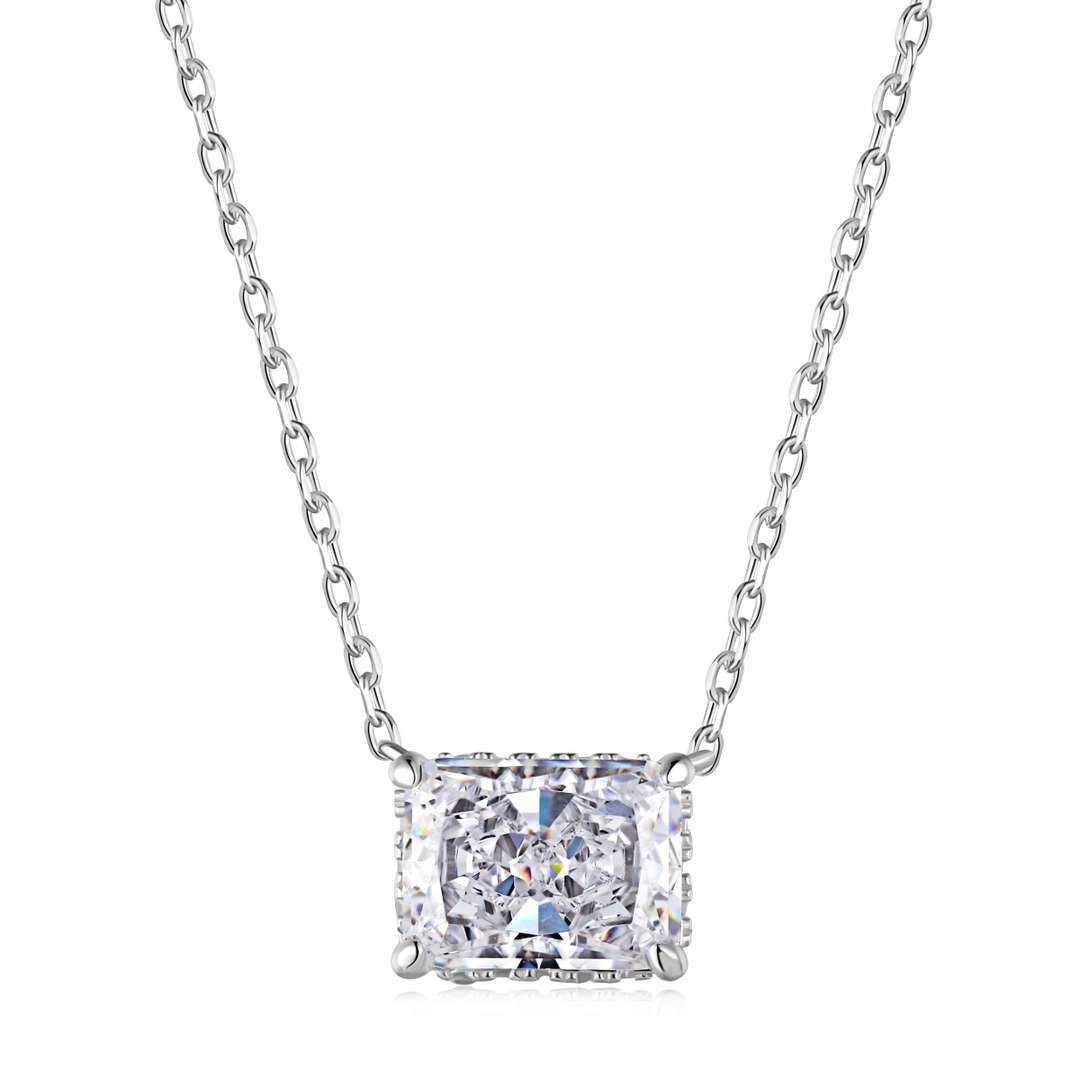 [Clover Jewelry]Luxuriöse quadratische, bunte Halskette