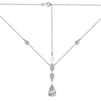 [Clover Jewelry]Funkelnde Halskette mit Tropfenschliff