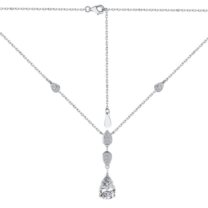 [Clover Jewelery]Dazzling Pear Cut Necklace