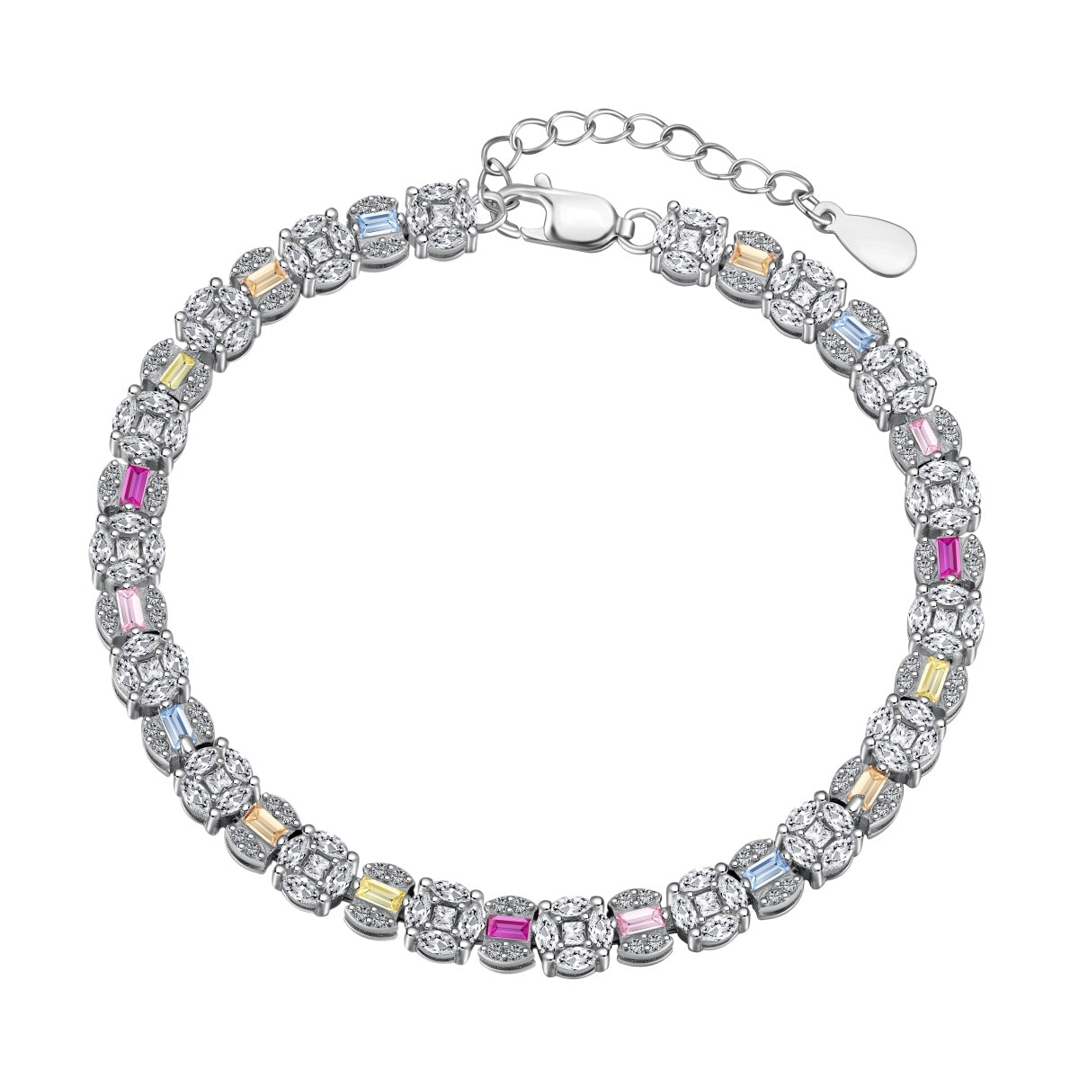 [Clover Jewelry]Funkelndes Radiant Multi-Cut Alltagsarmband