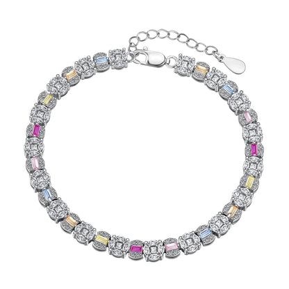 [Clover Jewelery]Dazzling Radiant Multi Cut Daily Bracelet