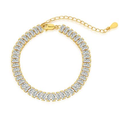 [Clover Jewellery]Exquisites Alltagsarmband im Smaragdschliff