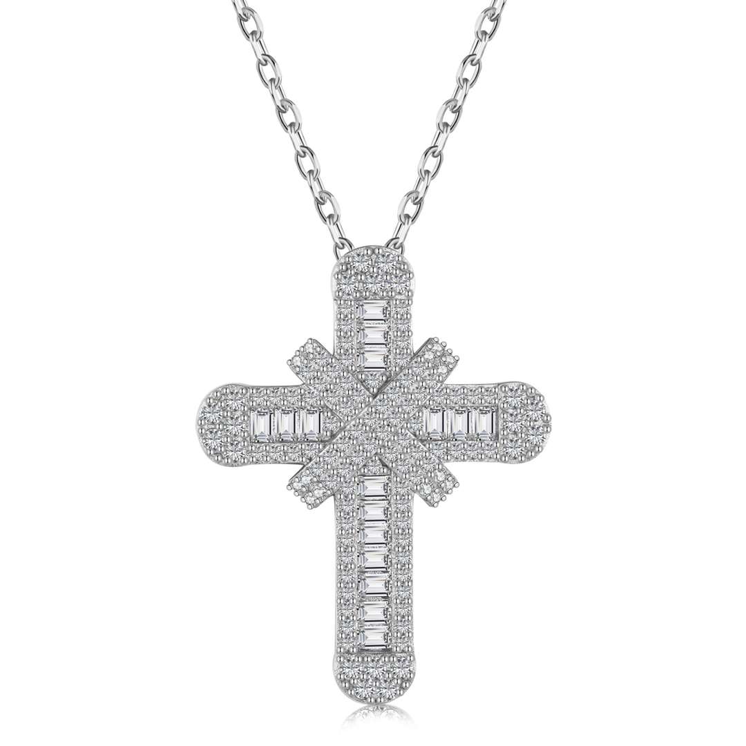 [Clover Jewelry] かすみ草とダイヤモンドのネックレス