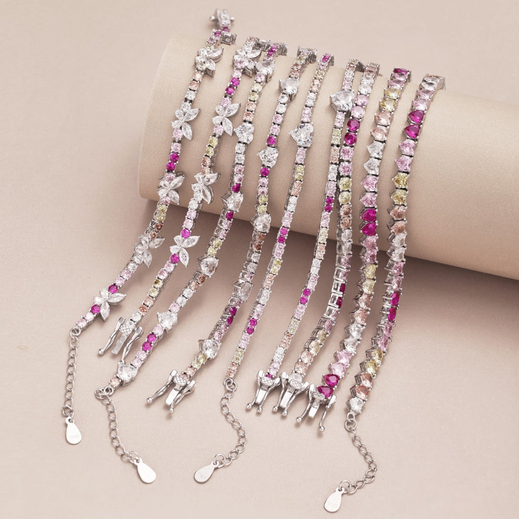[Clover Jewelry]Zartes, farbenfrohes Armband mit Smaragdschliff für Partys