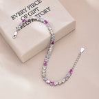 [Clover Jewelry]Zartes, farbenfrohes Armband mit Smaragdschliff für Partys