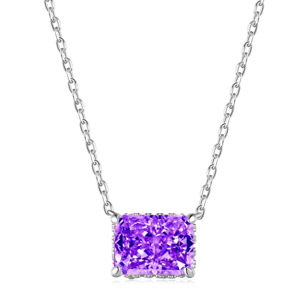 [Clover Jewelry]Luxuriöse quadratische, bunte Halskette